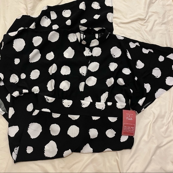 TRUTH & FABLE Women's Keyhole Maxi Evening Dress with Side Slits black white xxl - Picture 7 of 9